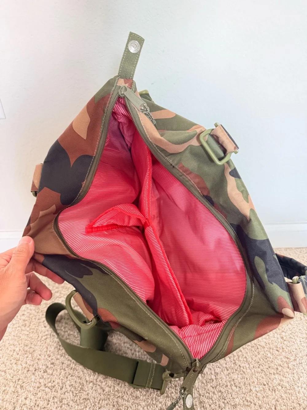 Herschel Supply Company Camo Duffel Bag - Green, Brown, Black